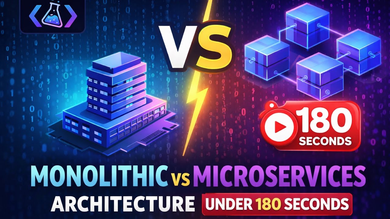 Monolithic vs Microservices Architecture ⚡Explained in Under 180 ...