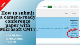 How to submit a camera ready conference paper with Microsoft CMT ? screenshot 5