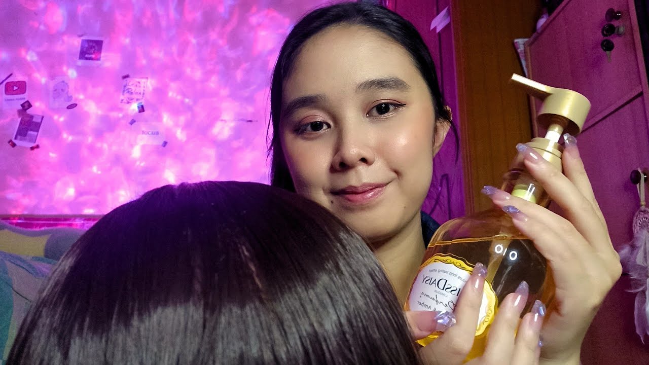 ASMR Checks your hair for Lice, Dandruff Removal, Shampooing your hair - Best Hair Care for you💆🏻‍♀️