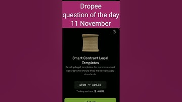 Dropee question of the day 11 November | Dropee question of the day@CryptoTechSunil