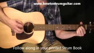 Learn To Play Guitar Lessons - Slow Country Guitar Strum Part 2 chords