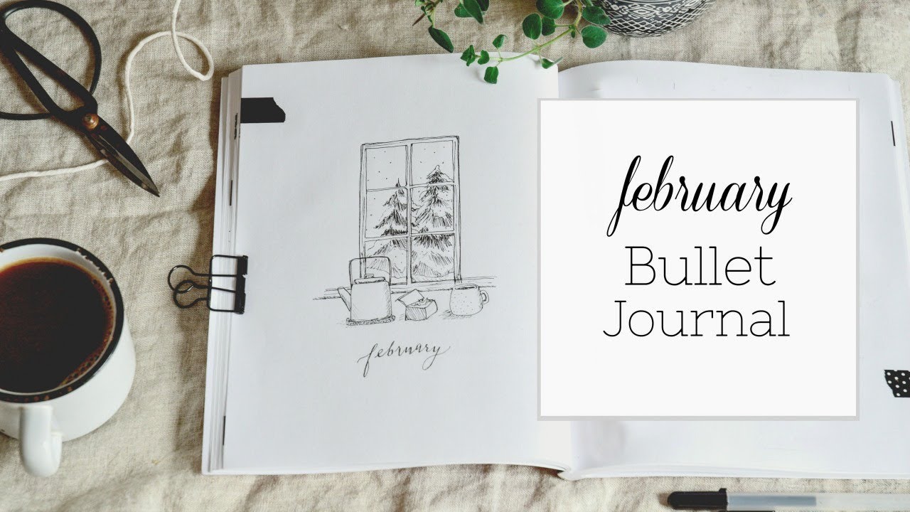 Bullet Journal Layout | 2018 FEBRUARY FLIP THRU spread out