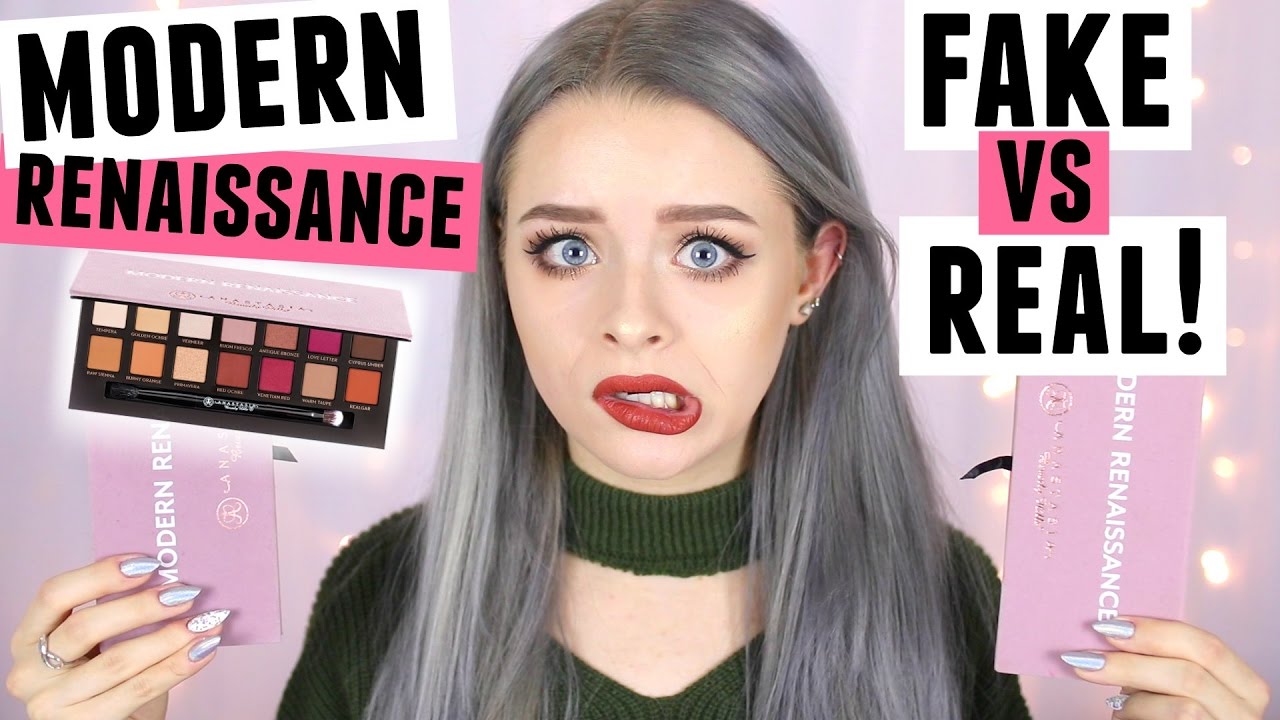 WARNING! FAKE VS REAL ABH MODERN RENAISSANCE PALETTE! | sophdoesnails