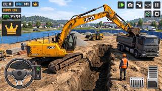 Snow Excavator Simulator 3D - JCB Excavator Gameplay (Android) screenshot 2