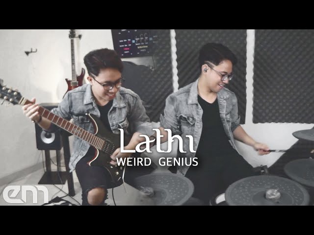 Weird Genius - Lathi ft. Sara Fajira | Guitar u0026 Drum Cover by Erza Mallenthinno class=