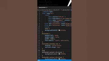 Create Calendar Using HTML | CSS | JS