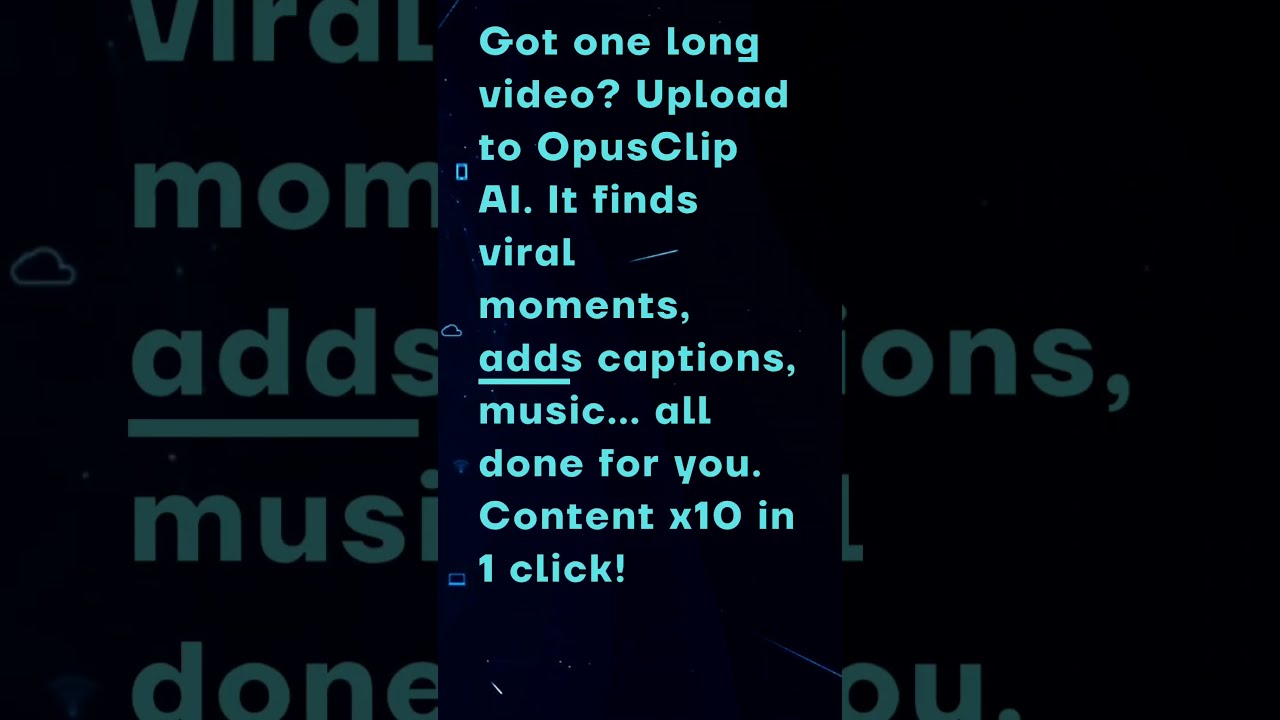 This AI Makes 10 Shorts From 1 Video OpusClip ShortsAI Motivation Youtubeshorts Aitools