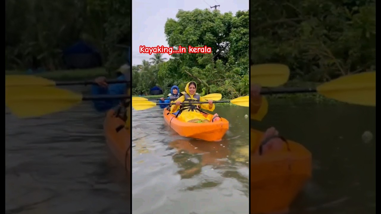 kayaking in Kerala. 