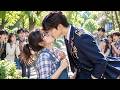 Hunk bf public kiss ugly her,think love,but use to protect 1st love!She left,become beauty,bf regret