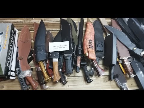 Video Đập hộp gần 30 mẫu Dao Găm, Đao, Kukri(Quắm), Kiếm Ống... - youtube