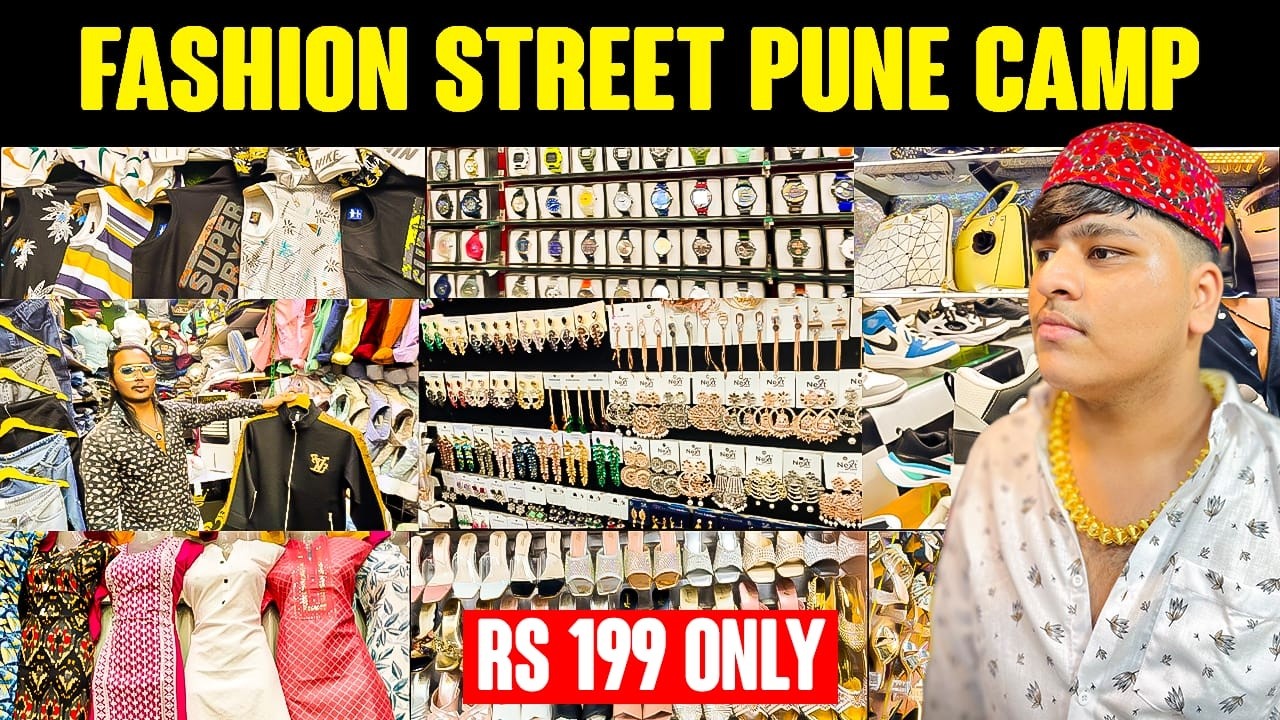 Fashion street camp Pune || cheapest market of pune || best place for street shopping