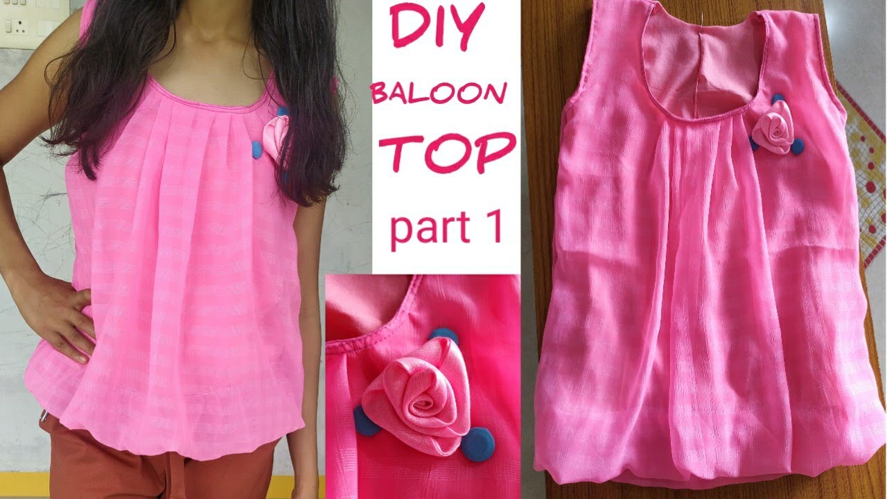 beautiful baloon top cutting stitching tutorial step by step very easy ...