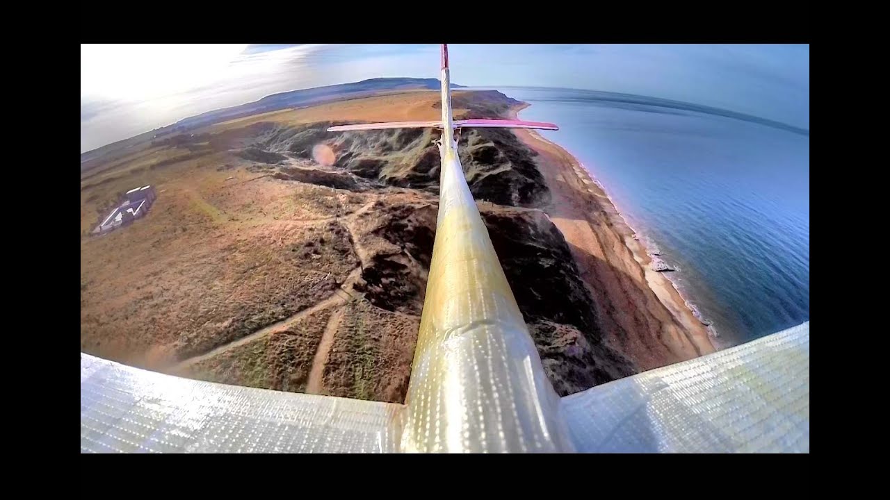 RC Glider flying over Shepherds Chine, Isle of Wight, UK YouTube