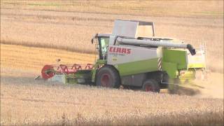 3 Mähdrescher Claas Lexion 480,460,530 . Weizen Ernte 2011 by ffarmer99.wmv