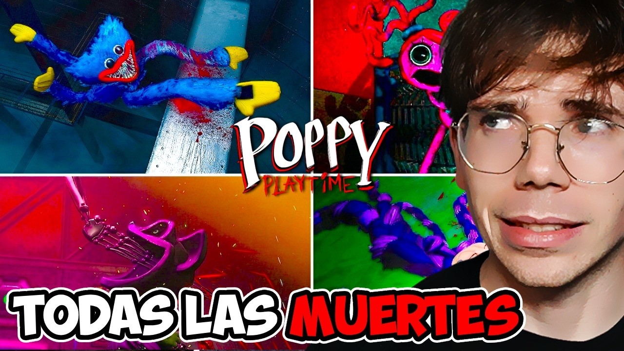 TODAS LAS MUERTES de ENEMIGOS de POPPY PLAYTIME CHAPTER 1-5 | Awita REACCIONA
