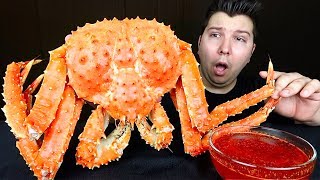 Giant 10 Pound Whole King Crab • MUKBANG