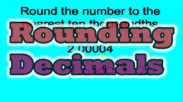 Round Decimals to the Nearest