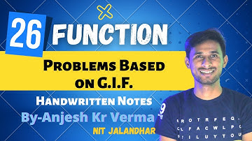 Problems on G.I.F. | L-26 | IIT JEE Mathematics | Hindi | CBSE | WB JEE | BITSAT |  Anjesh#jee2023