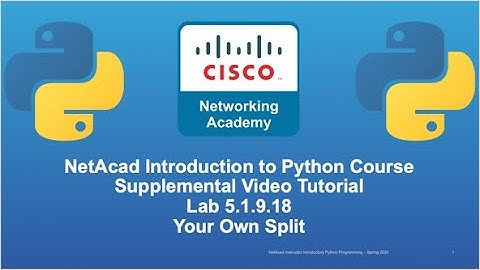 Cisco NetAcad Intro to Python Course - Supplement Lab Tutorial & Solution Set: Lab 5.1.9.18 split()