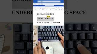 How to under line Word in Ms Word, Ms Office Underline Shortcut keys. #msoffice #excel #ai #anime