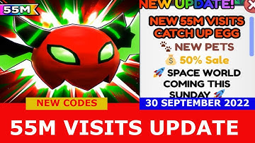 NEW UPDATE CODES [55M VISITS UPDATE] ALL CODES! Tapping Simulator ROBLOX | September 30, 2022