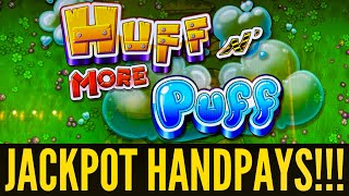 ALL JACKPOTS on HUFF N MORE PUFF! $250 BET HANDPAYS and THE MANSION FEATURE! screenshot 5