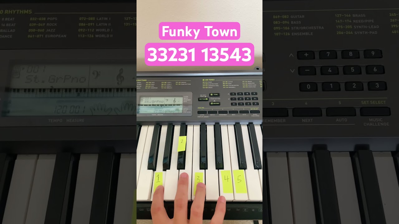 How To Play Funky Town | Easy Piano Tutorial 