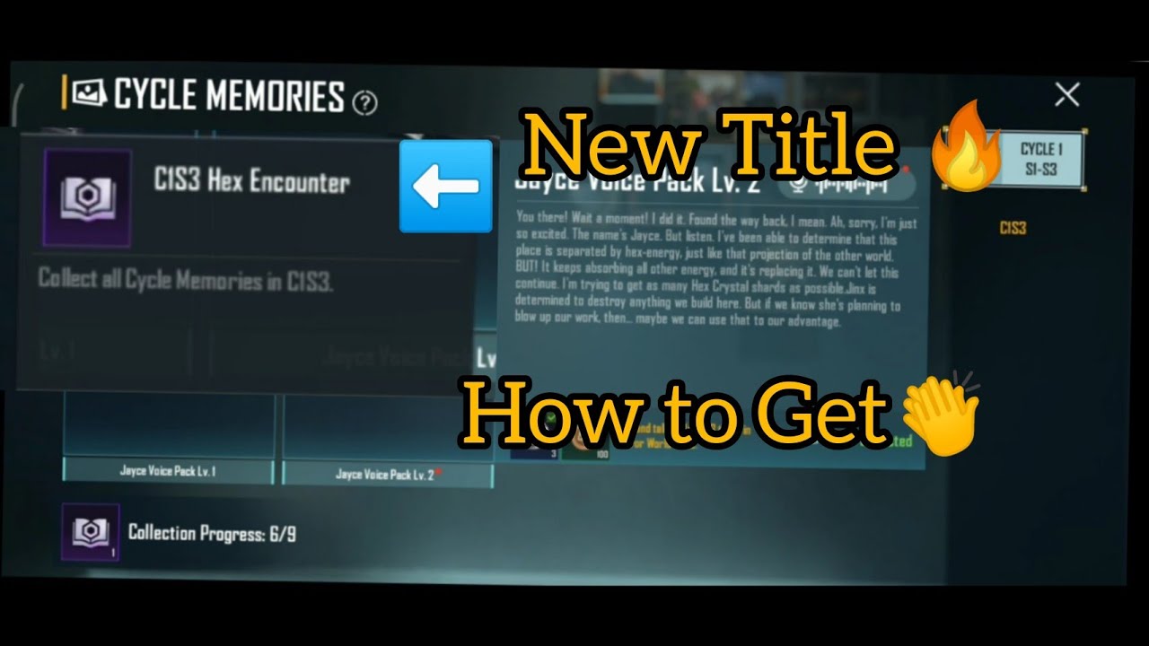 C1S3 Hex Encounter Title🔥New Title Missions👏 Cycle Memories PUBG Mobile 🔥 How to Get hex encounter