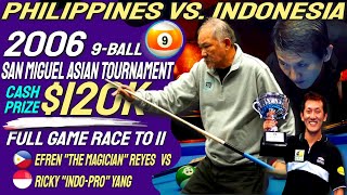 The Ultimate Billiards Battle on Efren Reyes vs Ricky Yang at the 2006 San Miguel Asian 9 Ball Tour