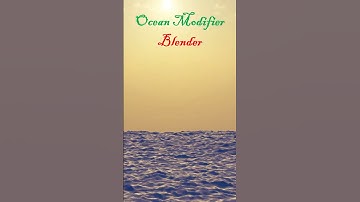 Ocean Modifier In Blender