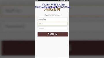 NIGEN WEB BASED TIME MANAGEMENT SYSTEM