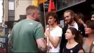 One Danish Viking Against A Group Of Vegan Protesters