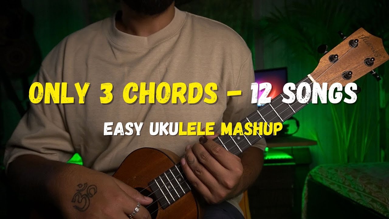 Easy 3 Chords 12 Songs Mashup on Ukulele | Bollywood Lesson | Medley for Beginners | 2024