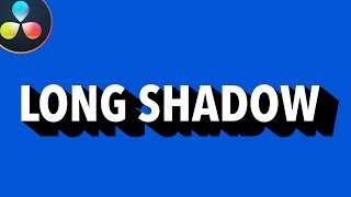 How to Create a Long Shadow Text Effect in DaVinci Resolve 17 - Fusion Tutorial