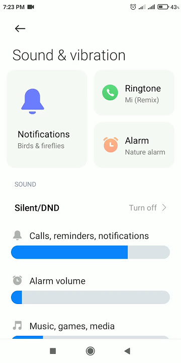 Change Notifications sounds in Xiaomi Redmi 7 A MIUI 12.5 version | Notification sounds settings