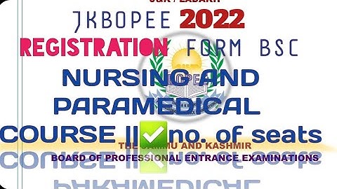 JKBOPEE||2022 NEW REGISTRATION FORM STARTING DATE AND PAPER PATTERN