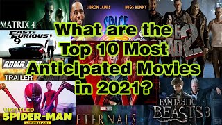 What are the Top 10 Most Anticipated movies in 2021?