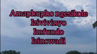 Ukuphupha iskole,imfundo,izivivinyo ,izincwadi kusho lokhu