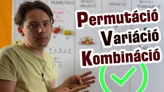 Így értsd meg gyorsan a KOMBINATORIKÁT! ✅ Permutáció | Variáció | Kombináció