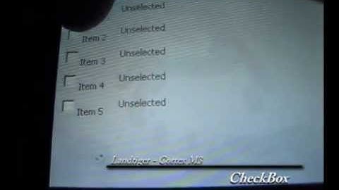Checkbox Test on Landtiger. Cortex M3. Output Video