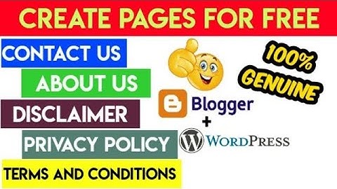 how to create all pages for blogger 2022 | Contact us, about us, disclaimer, and privacy policy