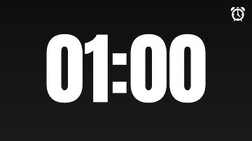 1 Minute Countdown Timer (01:00) | Clean & Accurate 4K UHD | HOW TO | AJ AND DJ PRODUCTIONS