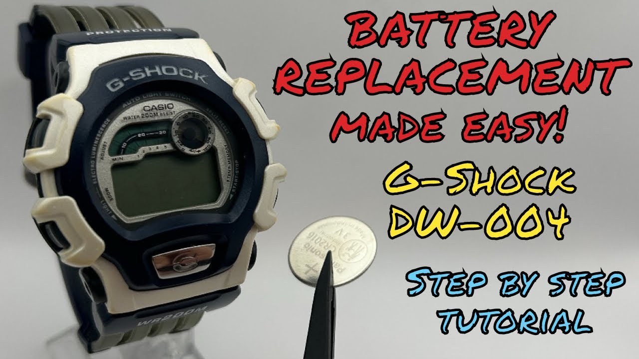Replacing G Shock DW-004 Battery MADE EASY! Step By Step Tutorial 
