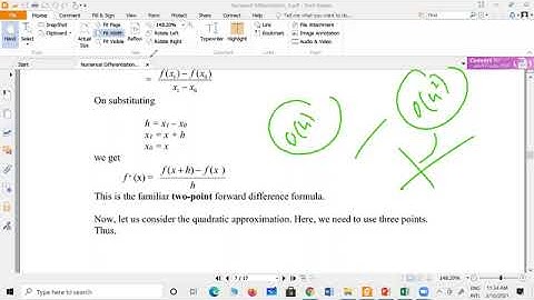35 Numerical Differentiation (Forward, Backward & Central Difference Part 02 & Error Analysis)