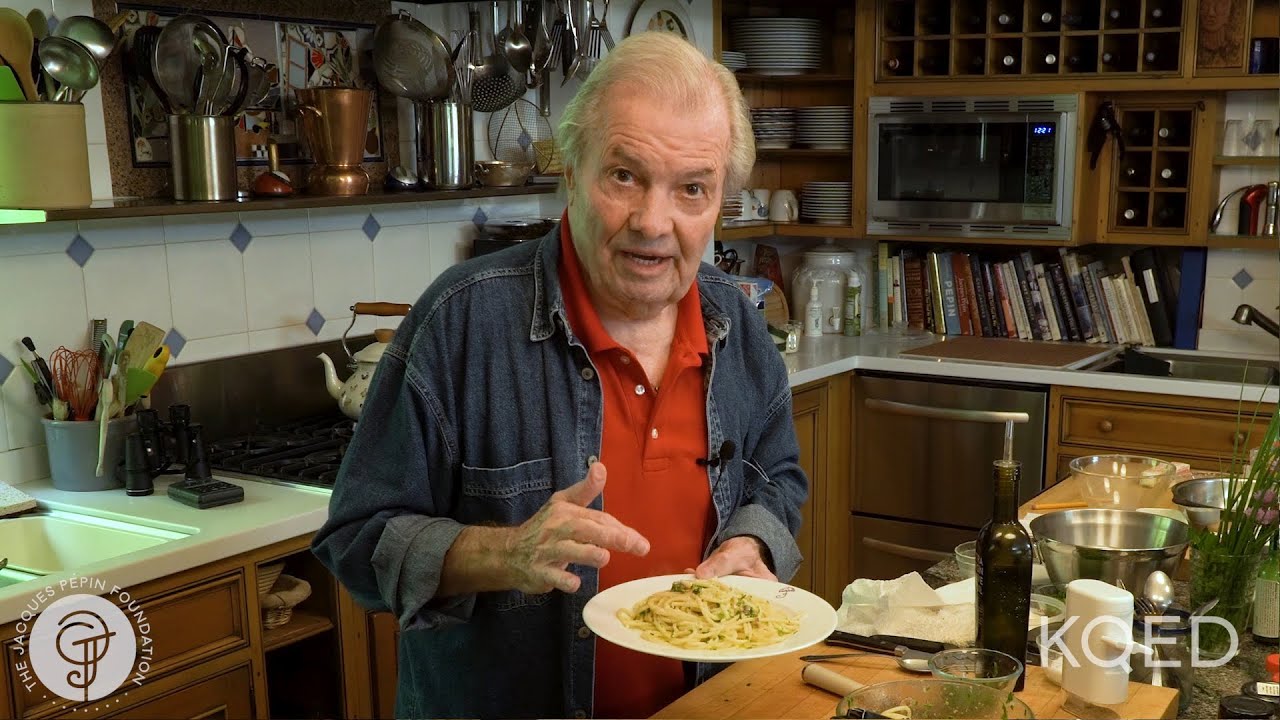 Spaghetti with anchovies Jacques Pépin Cooking At Home KQED YouTube