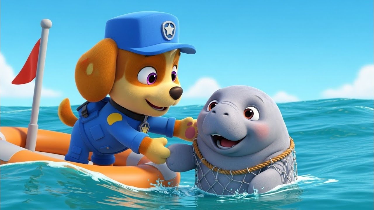 🐋 Puppy Hero Saves a Manatee! | Fun Rescue Story for Kids