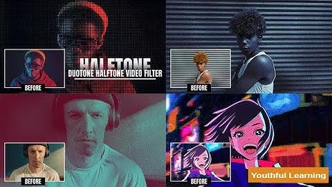 Halftone and Duotone Effects Free Download After Effects Template