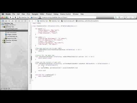 iOS Development with Swift Tutorial - 21 - Populating a Table from a Data Source