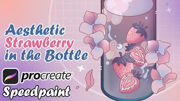 [Procreate Timelapse] Easy Kawaii Strawberry Drawing Tutorial on iPad Procreate | For Beginners