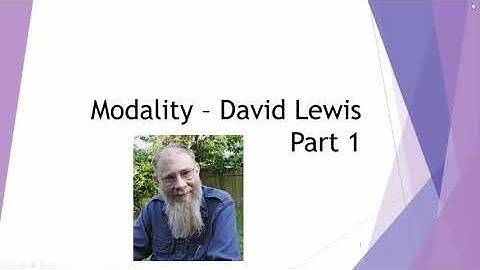 Modality David Lewis Part 1: Possible Worlds Nominalism